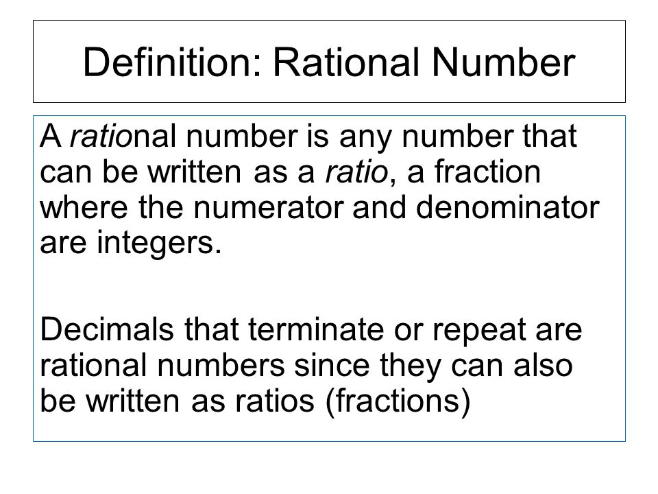 Irrational numbers definition